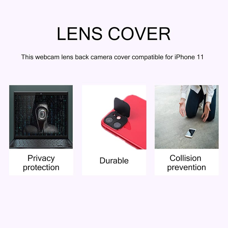 EYSOFT Phone Camera Lens Cover Compatible for iPhone 11,Camera Lens Protector to Protect Privacy and Security,Strong Adhesive,2 Pack - Image 3